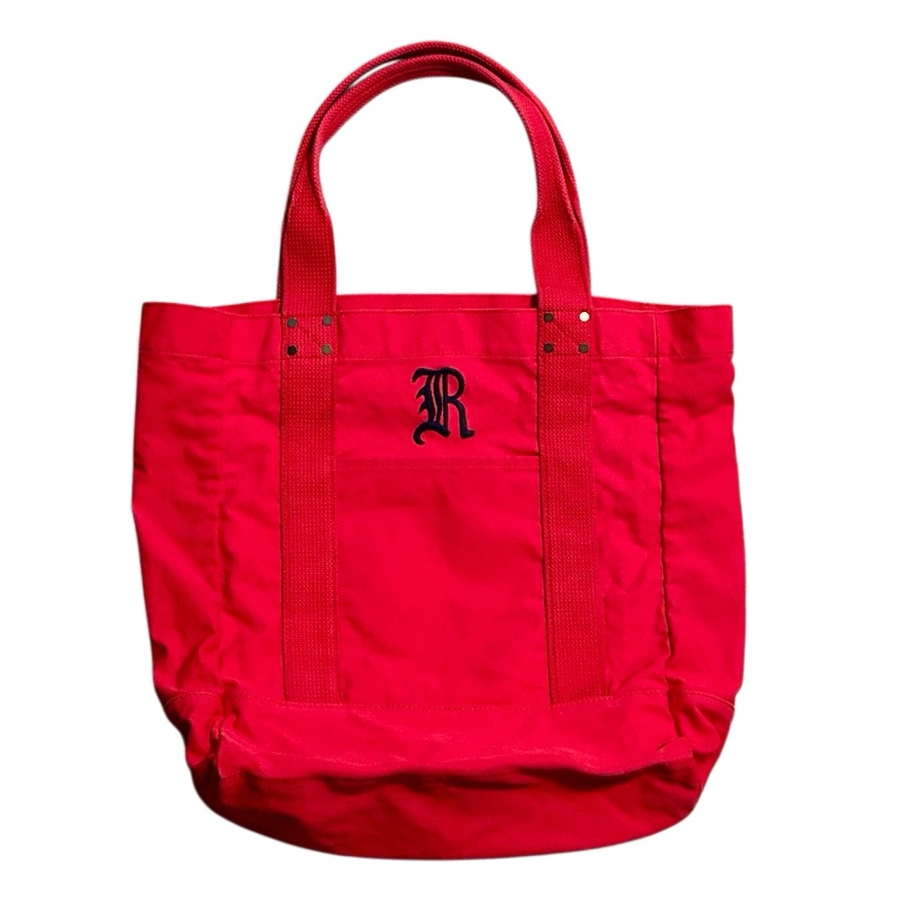 Ralph Lauren Rugby Tote Red Large Canvas Bag Beach Embroidered 90s Y2K Rare - Picture 2 of 12
